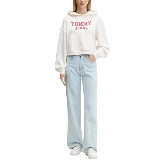 Tommy Hilfiger Jeans Graphic Print Hoodie Women white Sweatshirts - Picture 3 of 3